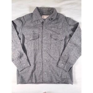 Vintage Filson Style 90 Virgin Wool Shirt Jacket Mens 42 Gray USA Heavyweight